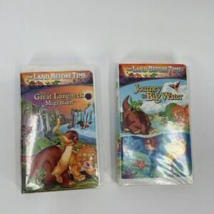 The Land Before Time Journey to Big Water Great Longneck Migration VHS Lot 2